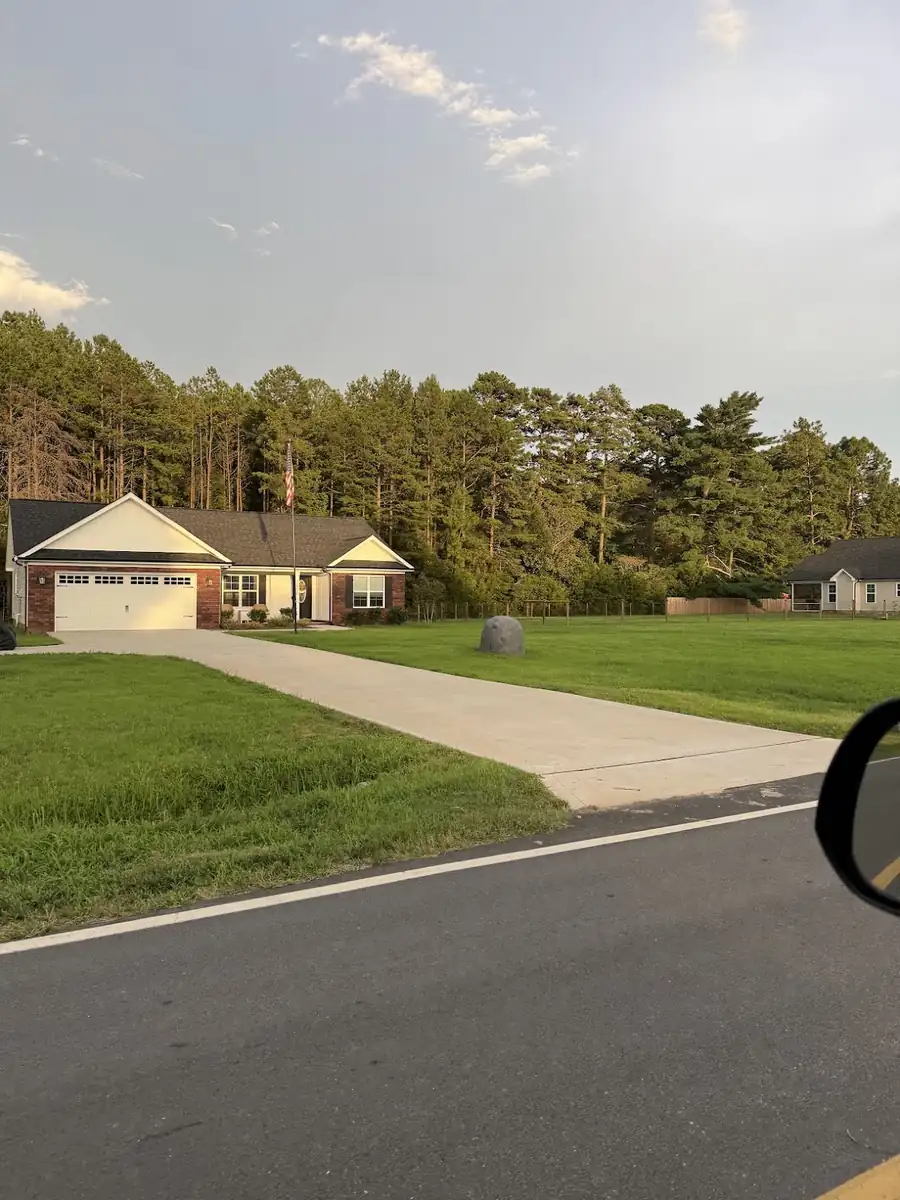 A completed hydroseeding project with established grass in China Grove, NC
